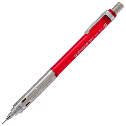 GraphGear 300 Mechanical Pencil, (0.5mm) Fine line, Red Barrel (PG315TB)