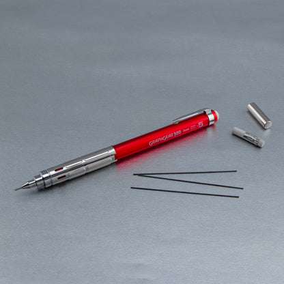 GraphGear 300 Mechanical Pencil, (0.5mm) Fine line, Red Barrel (PG315TB)