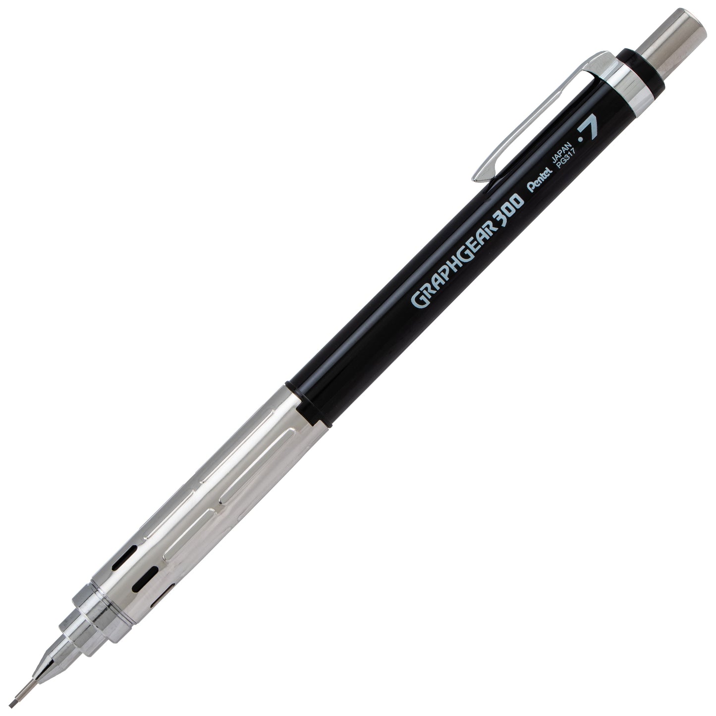 GraphGear 300 Mechanical Pencil, (0.7mm) Medium line, Black Barrel (PG317A)