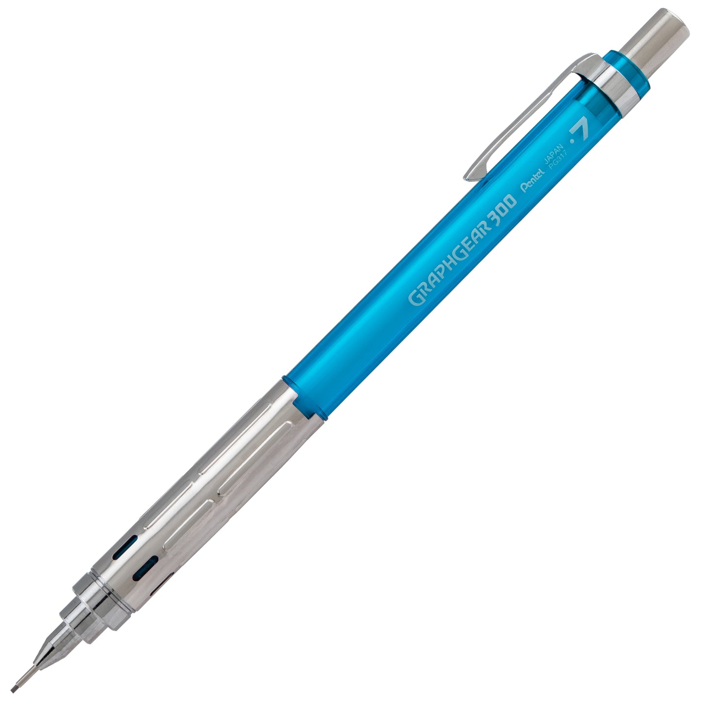 GraphGear 300 Mechanical Pencil, (0.7mm) Medium line, Sky Blue Barrel (PG317TS)