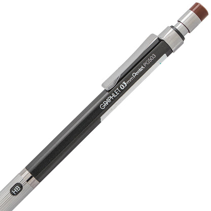 Graphlet Mechanical Pencil (0.3mm) Brown Cap (PG503ED)