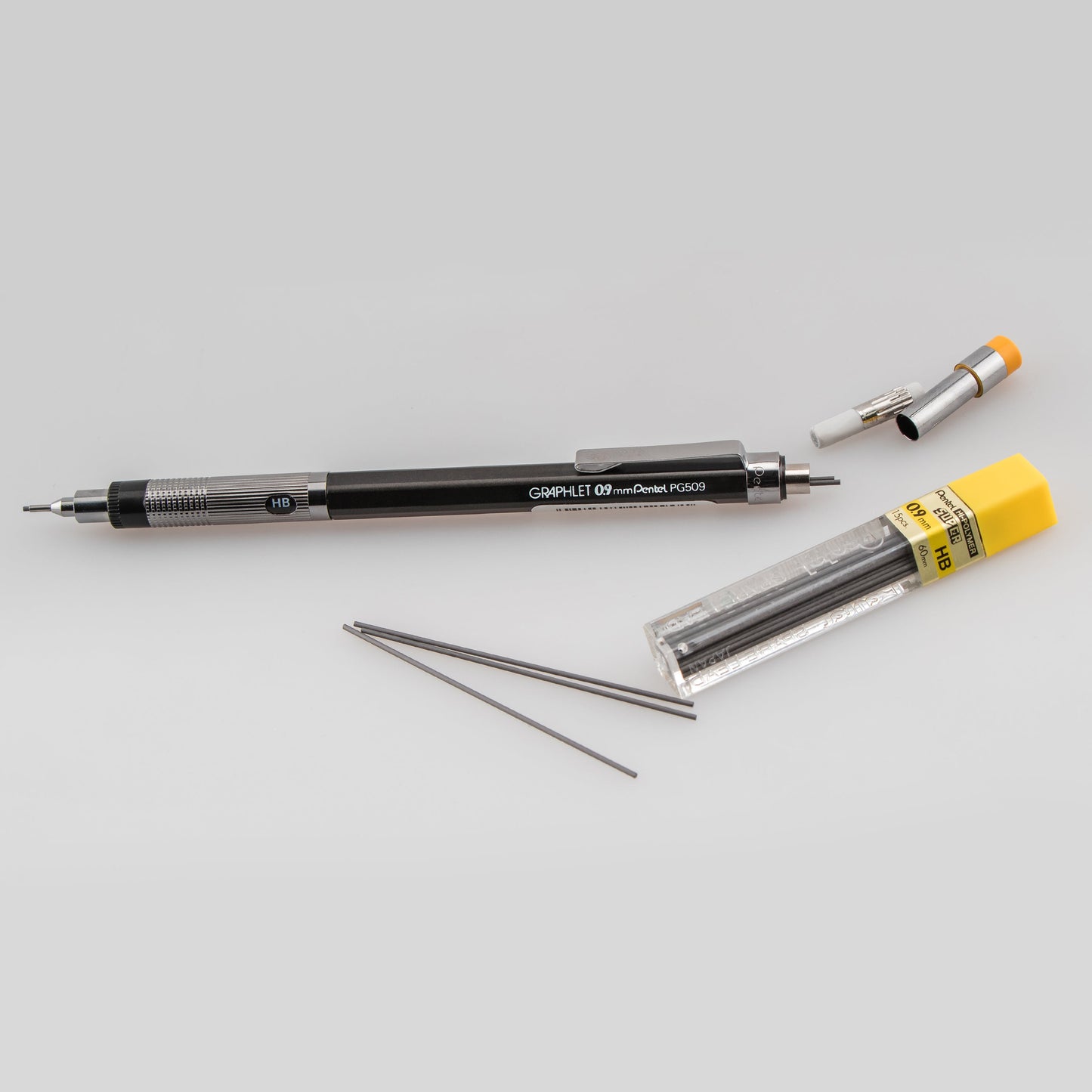 Graphlet Mechanical Pencil (0.9mm) Yellow Cap (PG509GD)
