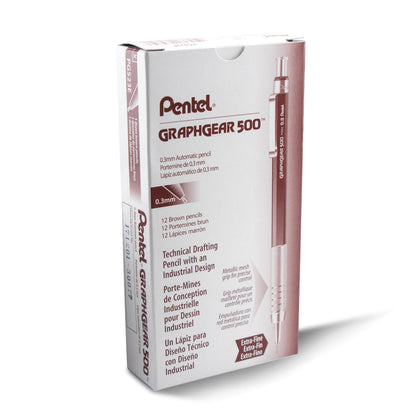 GraphGear 500 Automatic Drafting Pencil (0.3mm), Brown Barrel (PG523E)