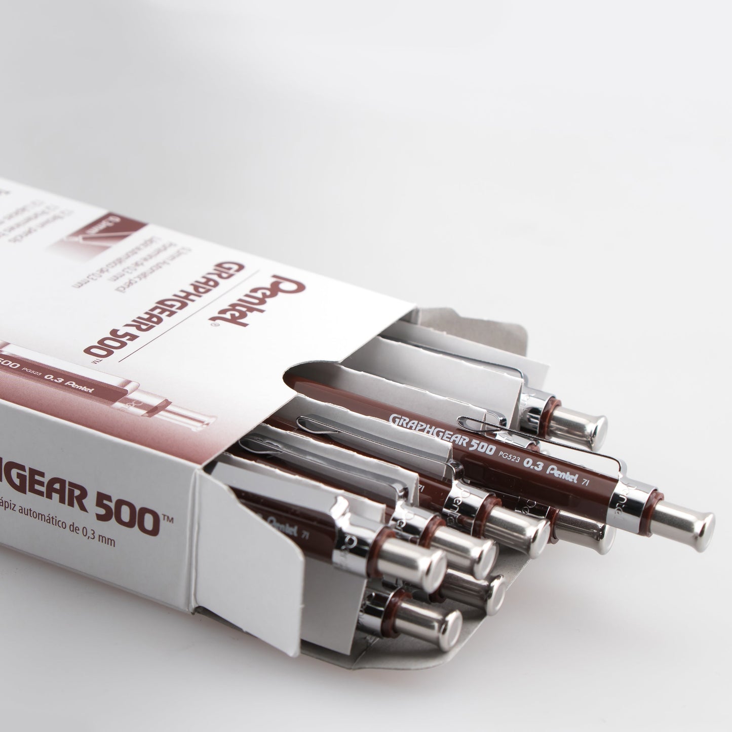 GraphGear 500 Automatic Drafting Pencil (0.3mm), Brown Barrel (PG523E)