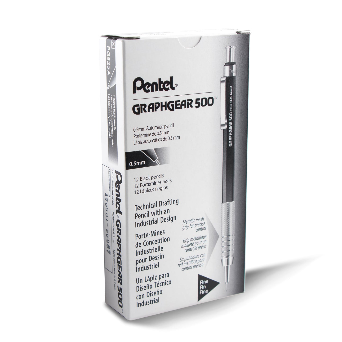 GraphGear 500 Automatic Drafting Pencil (0.5mm), Black Barrel (PG525A)