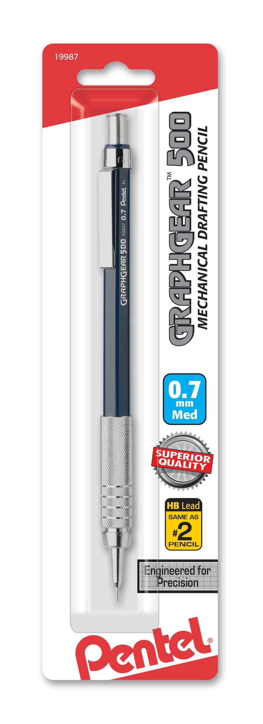 GraphGear 500 Automatic Drafting Pencil (0.7mm), Blue Barrel 1-Pk (PG527BP)