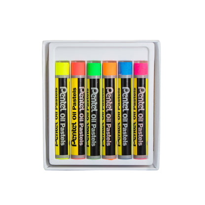 Pentel Arts Fluorescent Oil Pastels (PHN-F6)
