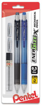 EnerGize-X Mechanical Pencil (0.5mm) Assorted Barrel Colors with Lead & (2) Refill Erasers 2-Pk (PL105LEBP2M)