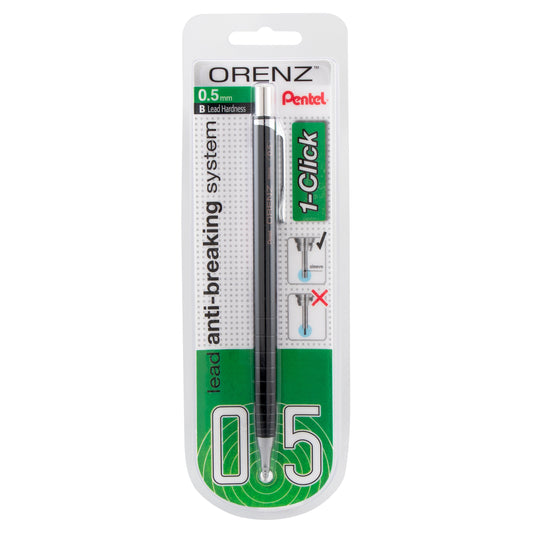 Pentel Arts ORENZ 1-Click Mechanical Pencil (0.5mm) Black Barrel, 1-Pk, Japan Style Graphics (PP505APABP)