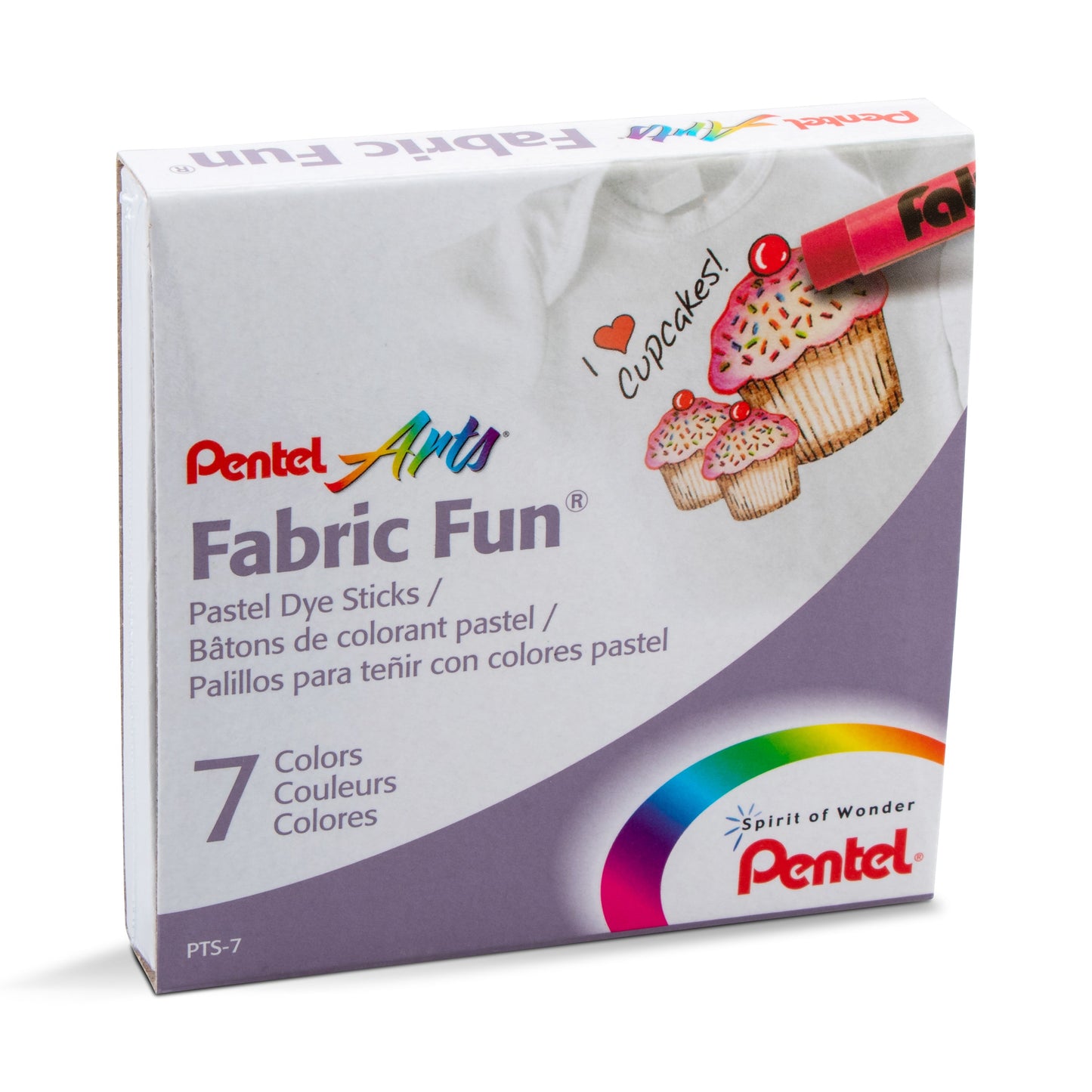 Pentel Arts Fabric Fun Pastel Dye Sticks - 7 Color Set (PTS-7)