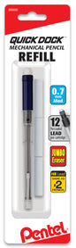 Refill Lead Cartridge For Quick Dock (0.7mm) 1 Refill Cartridge + 3 Erasers (QDR7LE3BP)