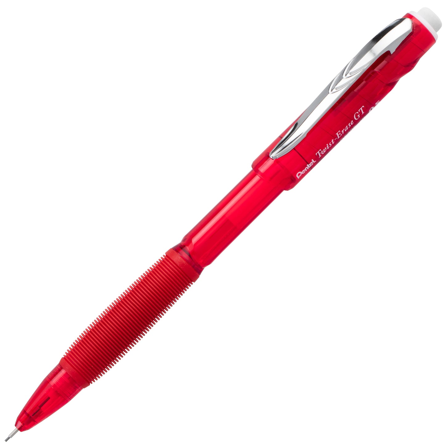 Twist-Erase GT (0.5mm) 1-CLICK Mechanical Pencil Transparent Red barrel (QE205B)