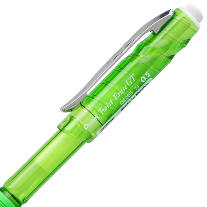 Twist-Erase GT (0.5mm) 1-CLICK Mechanical Pencil Transparent Lime Green (QE205K)
