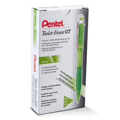Twist-Erase GT (0.5mm) 1-CLICK Mechanical Pencil Transparent Lime Green (QE205K)