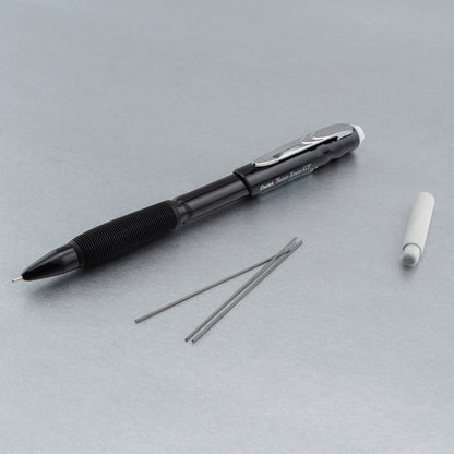 Twist-Erase GT (0.7mm) 1-CLICK Mechanical Pencil Transparent Black (QE207A)
