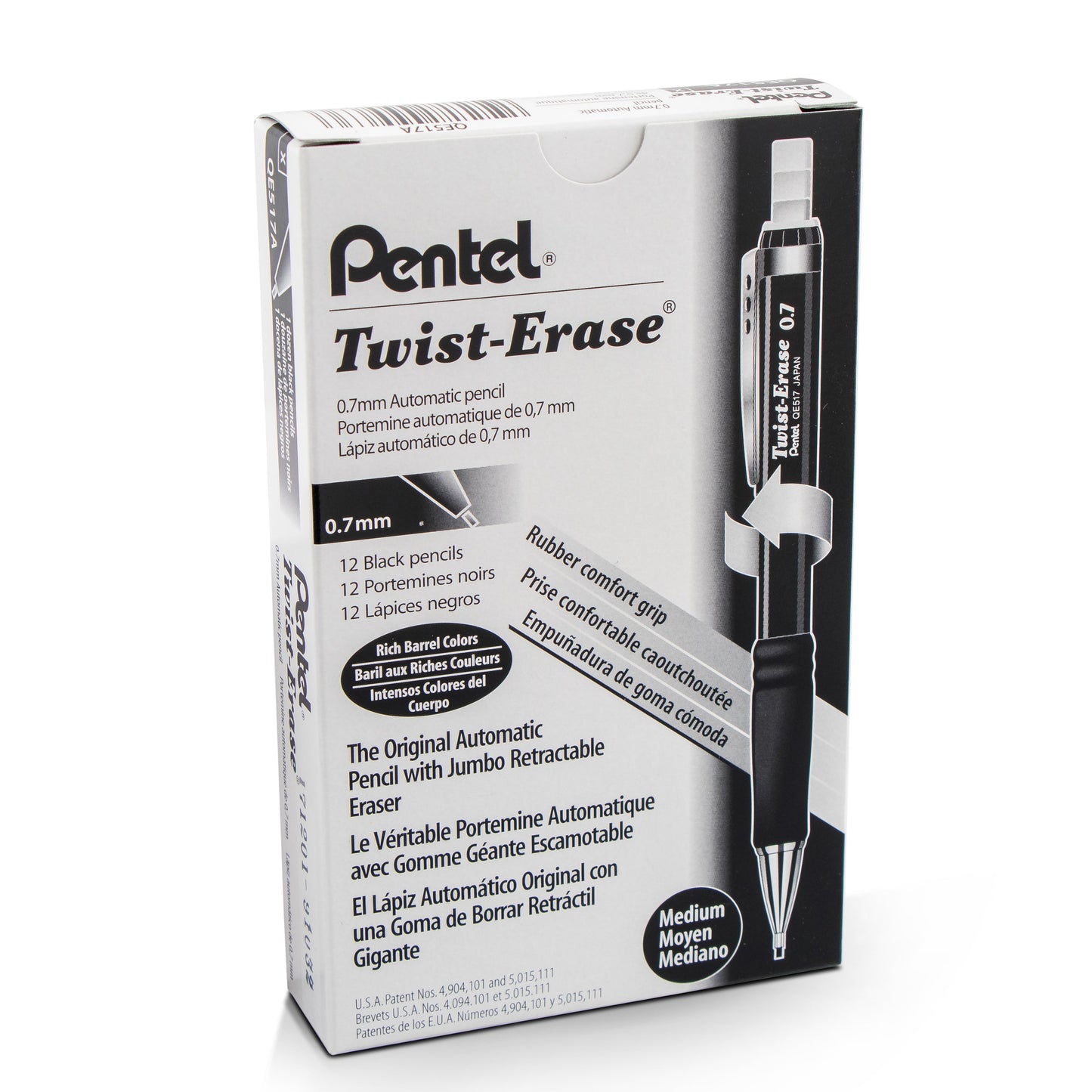 Twist-Erase III Mechanical Pencil (0.7mm), Black Barrel (QE517A)