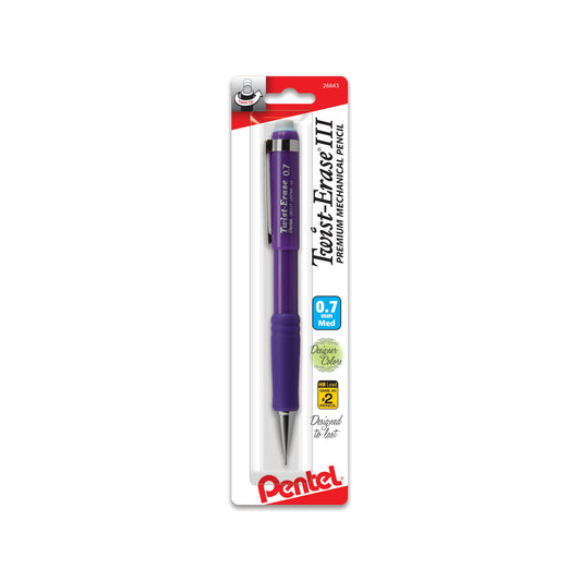 Twist-Erase III Mechanical Pencil, (0.7mm) 1-Pk - Fashion Colors (QE517FBPM)