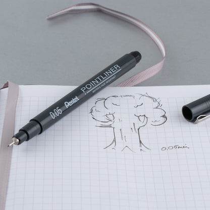 Pentel Arts Pointliner Pen, 0.05mm, Black Ink (S20P-05A)
