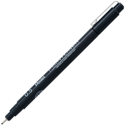 Pentel Arts Pointliner Pen, 0.5mm, Black Ink (S20P-5A)