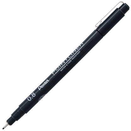Pentel Arts Pointliner Pen, 0.8mm, Black Ink (S20P-8A)