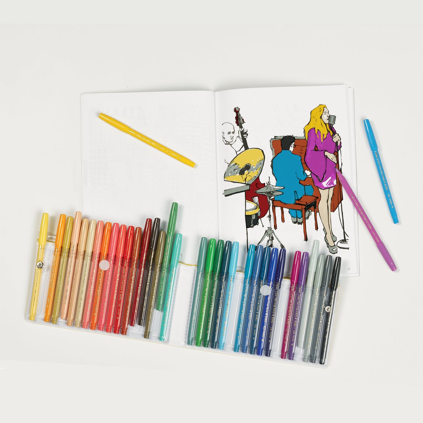 Pentel Arts Color Pen 12-Color Set (S360-12)