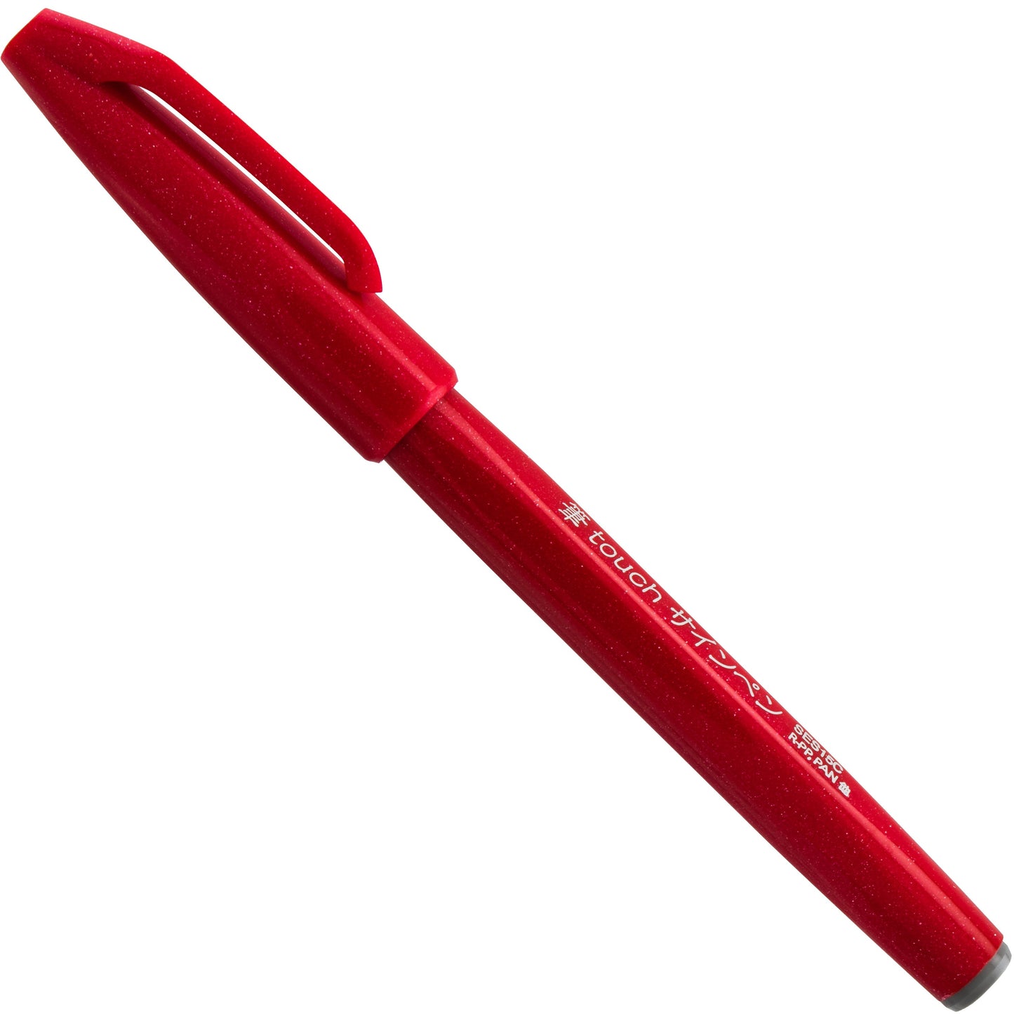 Pentel Arts Sign Pen Brush Tip, Red Ink (SES15C-B)