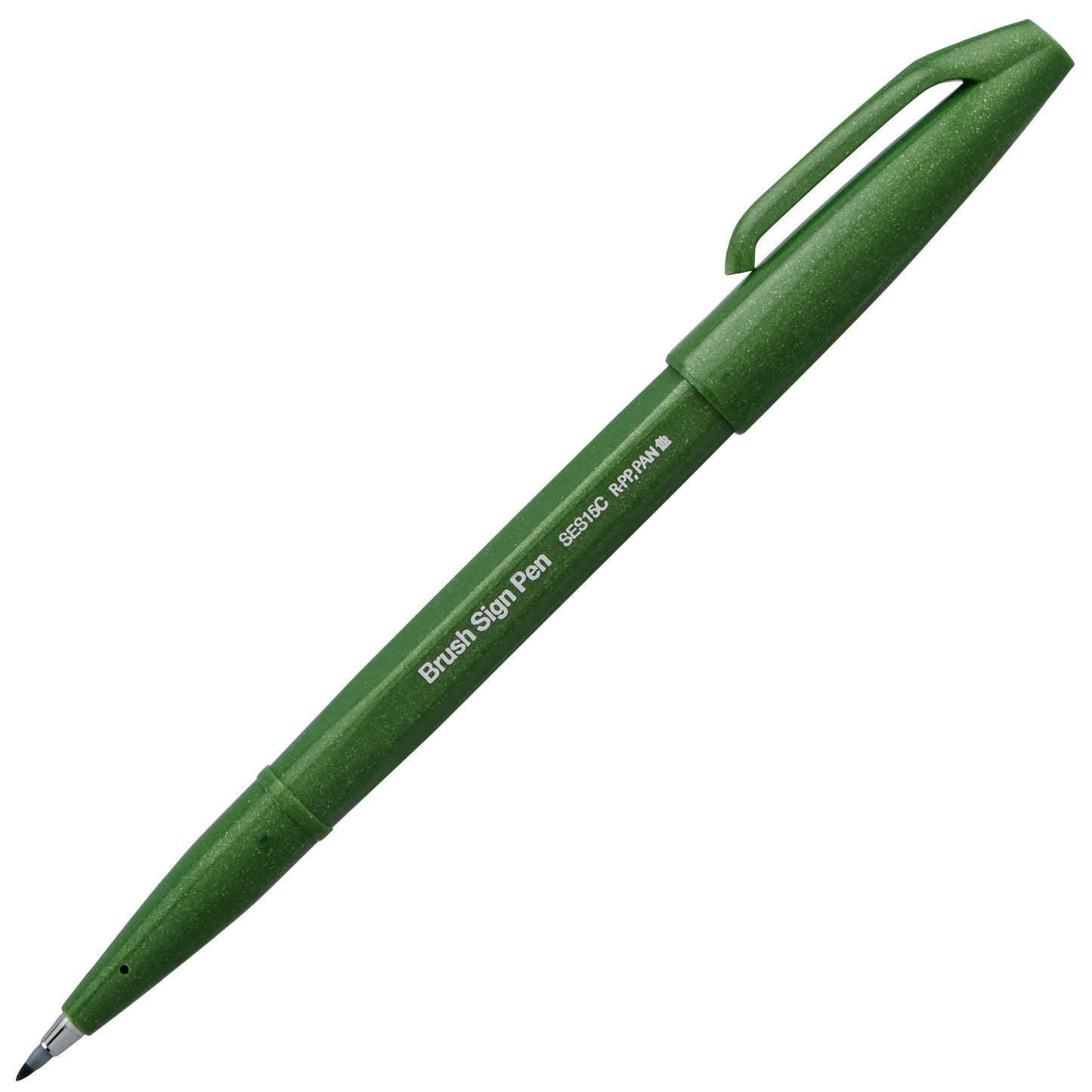 Pentel Arts Sign Pen Brush, Open Stock, Olive Green Ink (SES15C-D2)