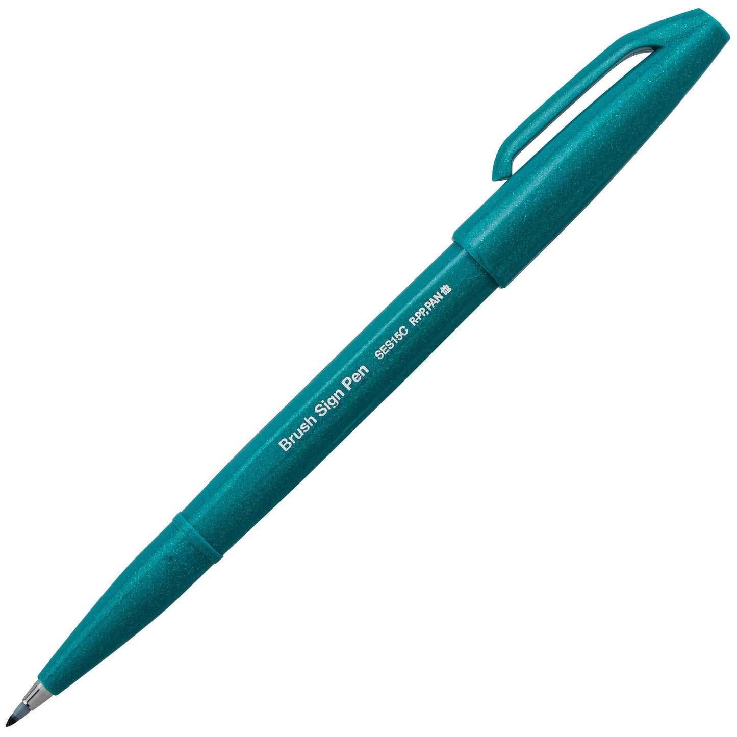 Pentel Arts Sign Pen Brush, Open Stock, Turquoise Green Ink (SES15C-D3)