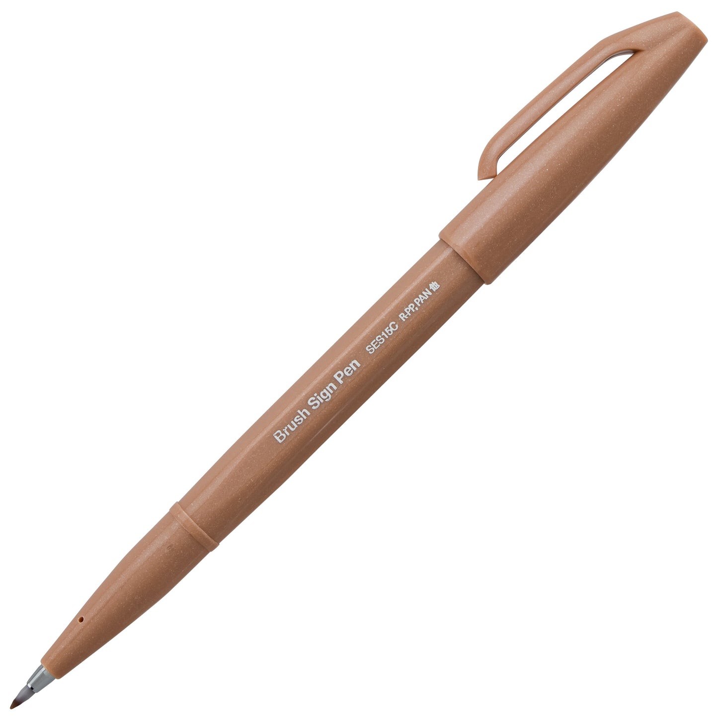 Pentel Arts Sign Pen Brush, Open Stock, Pale Brown Ink (SES15C-E2)