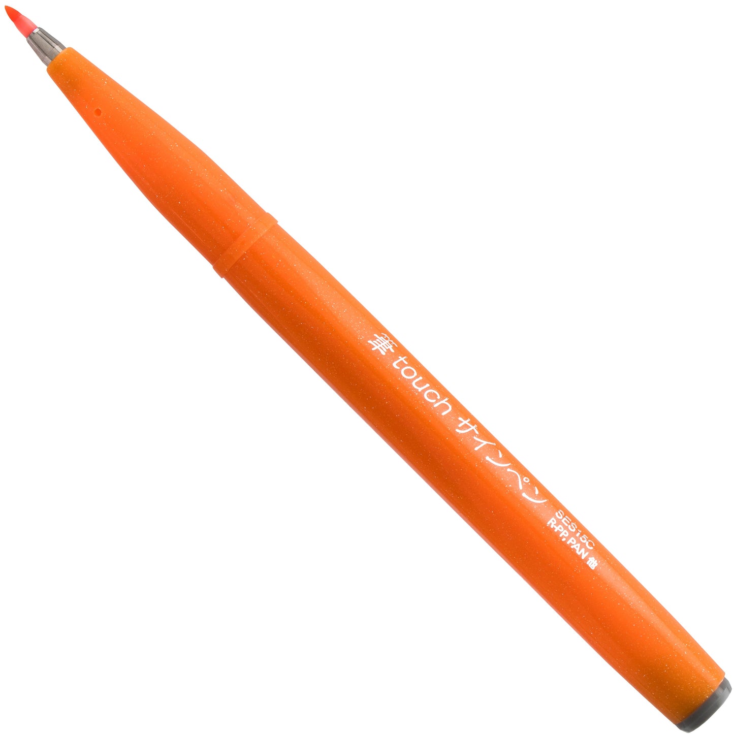 Pentel Arts Sign Pen Brush Tip, Orange Ink (SES15C-F)