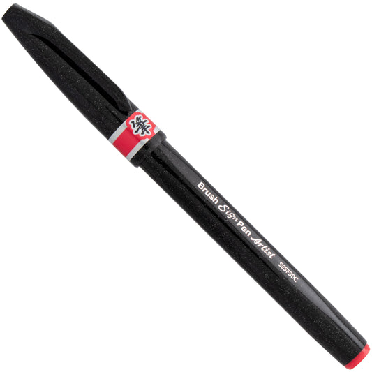 Pentel Arts Sign Pen Micro Brush, Red Ink (SESF30C-B)