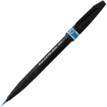 Pentel Arts Sign Pen Micro Brush, Sky Blue Ink (SESF30C-S)