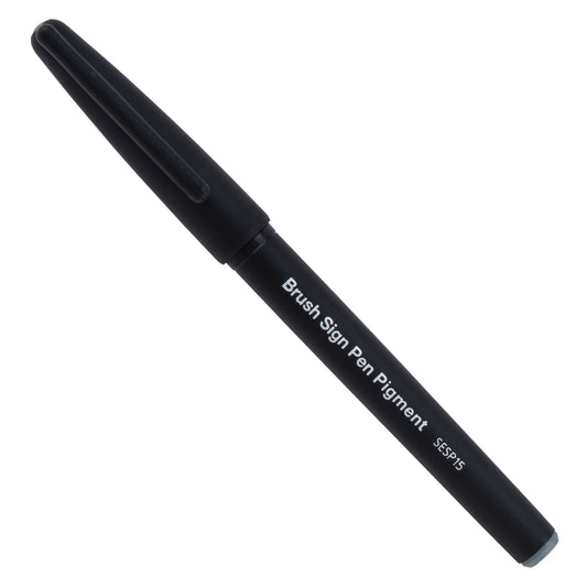 Pentel Arts Sign Pen Brush, Gray Pigment Ink (SESP15-N)