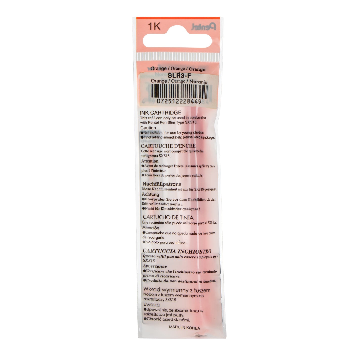 Refill for Handy-Line S Highlighter, Orange Ink (SLR3-F)