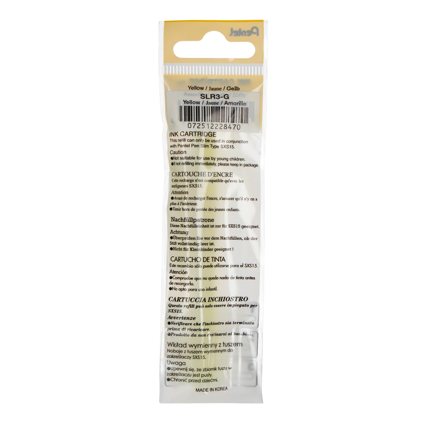 Refill for Handy-Line S Highlighter, Yellow Ink (SLR3-G)
