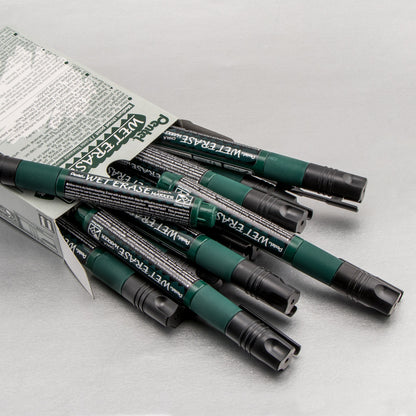Pentel Arts Wet Erase Chalk Marker, Chisel Tip, Black Ink (SMW26-A)