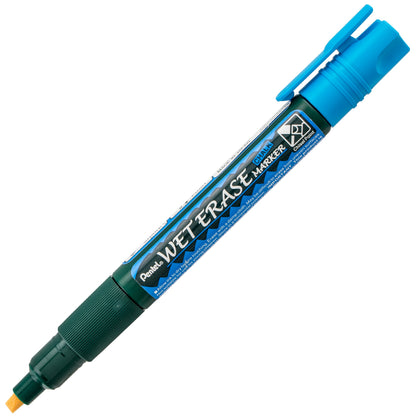 Pentel Arts Wet Erase Chalk Marker, Chisel Tip, Blue Ink (SMW26-C)