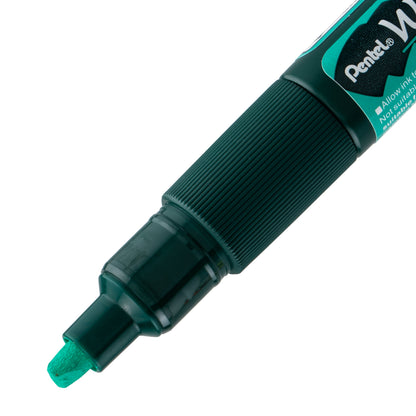 Pentel Arts Wet Erase Chalk Marker, Chisel Tip, Green Ink (SMW26-D)