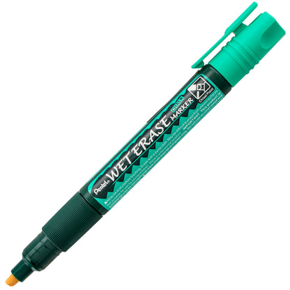 Pentel Arts Wet Erase Chalk Marker, Chisel Tip, Green Ink (SMW26-D)