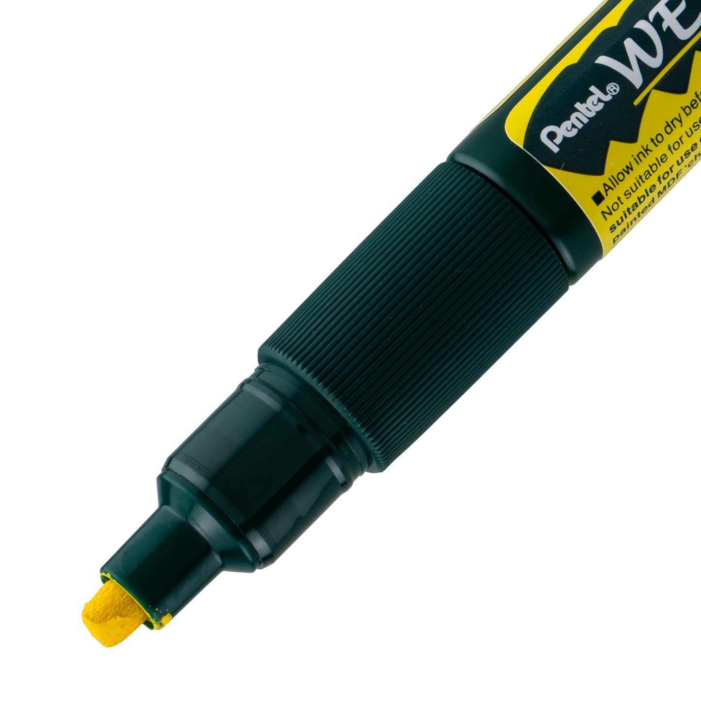 Pentel Arts Wet Erase Chalk Marker, Chisel Tip, Yellow Ink (SMW26-G)