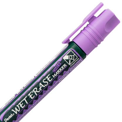 Pentel Arts Wet Erase Chalk Marker, Chisel Tip, Violet Ink (SMW26-V)