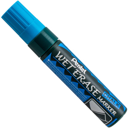 Pentel Arts Wet Erase Chalk Marker, Jumbo Tip, Blue Ink (SMW56-C)