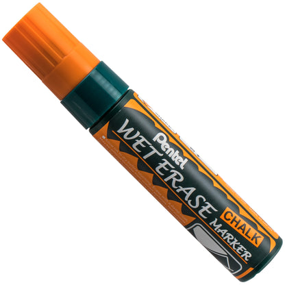 Pentel Arts Wet Erase Chalk Marker, Jumbo Tip, Orange Ink (SMW56-F)