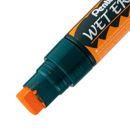 Pentel Arts Wet Erase Chalk Marker, Jumbo Tip, Orange Ink (SMW56-F)