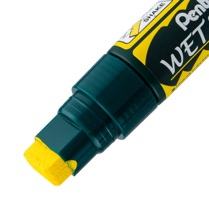 Pentel Arts Wet Erase Chalk Marker, Jumbo Tip, Yellow Ink (SMW56-G)