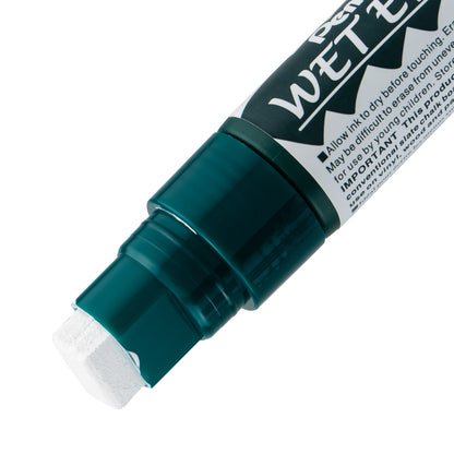 Pentel Arts Wet Erase Chalk Marker, Jumbo Tip, White Ink (SMW56-W)