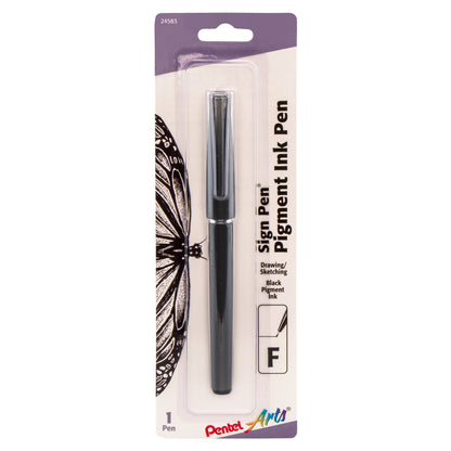Pentel Arts Sign Pen with Pigment Ink - Black Ink 1-Pk (ST150BPA)