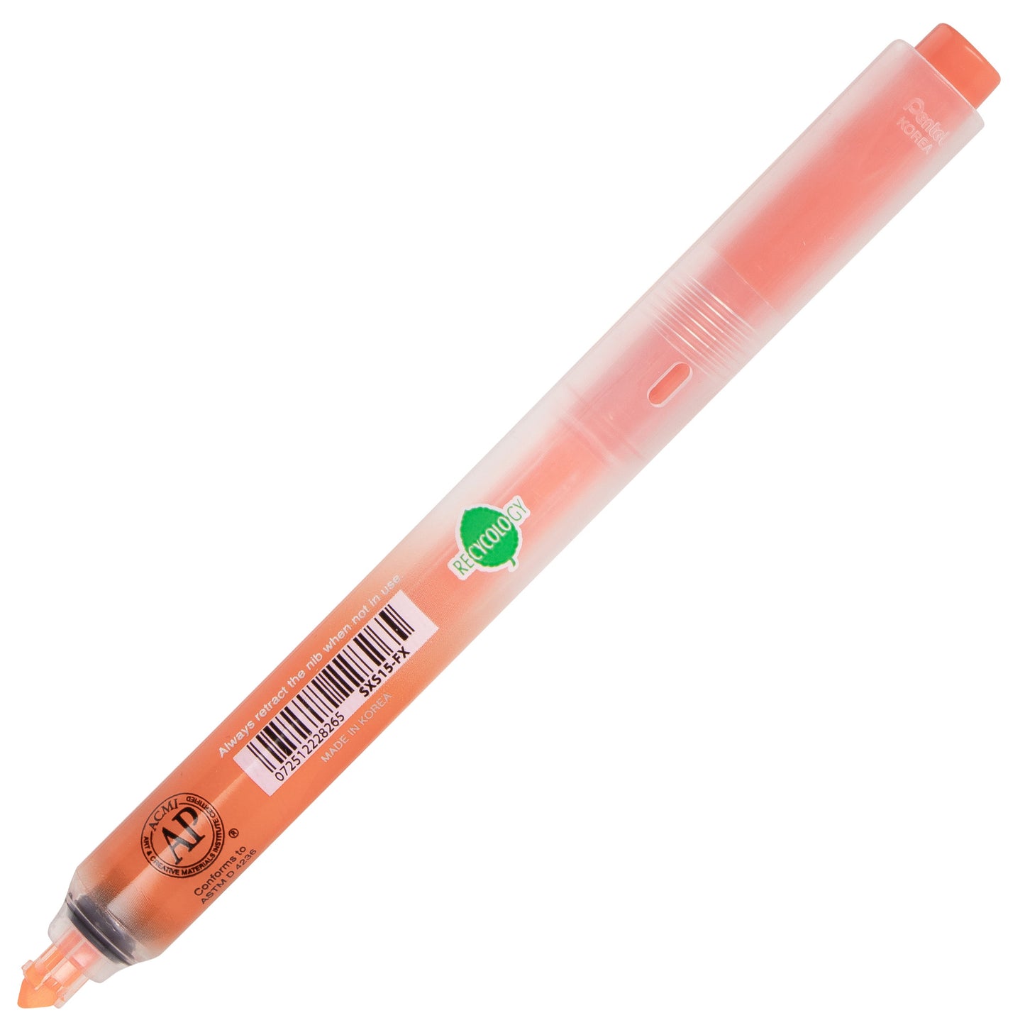 Handy-Line S Retractable & Refillable Highlighter, Chisel Tip, Orange Ink (SXS15-F)