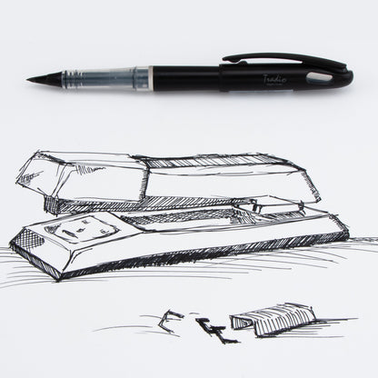 Pentel Arts Tradio Stylo Sketch Pen Black Ink (TRJ50A-A)