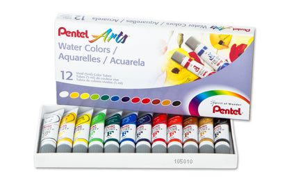 Pentel Arts Water Colors Assorted Colors, 12-Pk (WFRS-12)